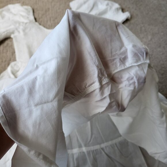 Women's Boho Off Shoulder Puff Sleeve Midi Dress – White – Size S – NWT - Picture 12 of 12